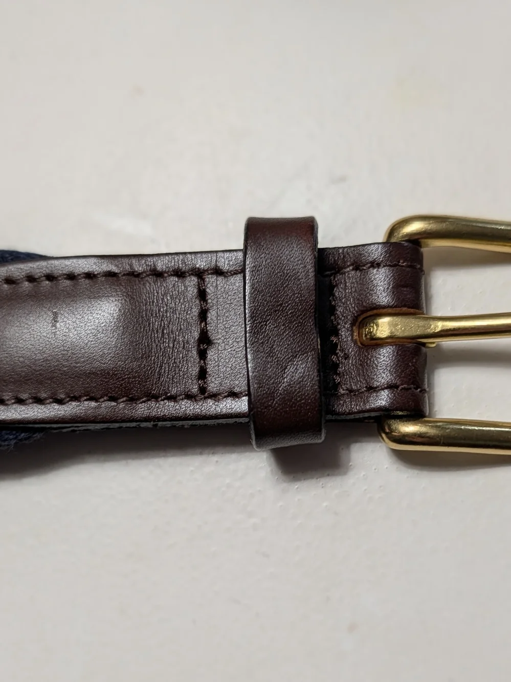 Vineyard Vines Kids Navy Fish Print Belt with Brass Buckle